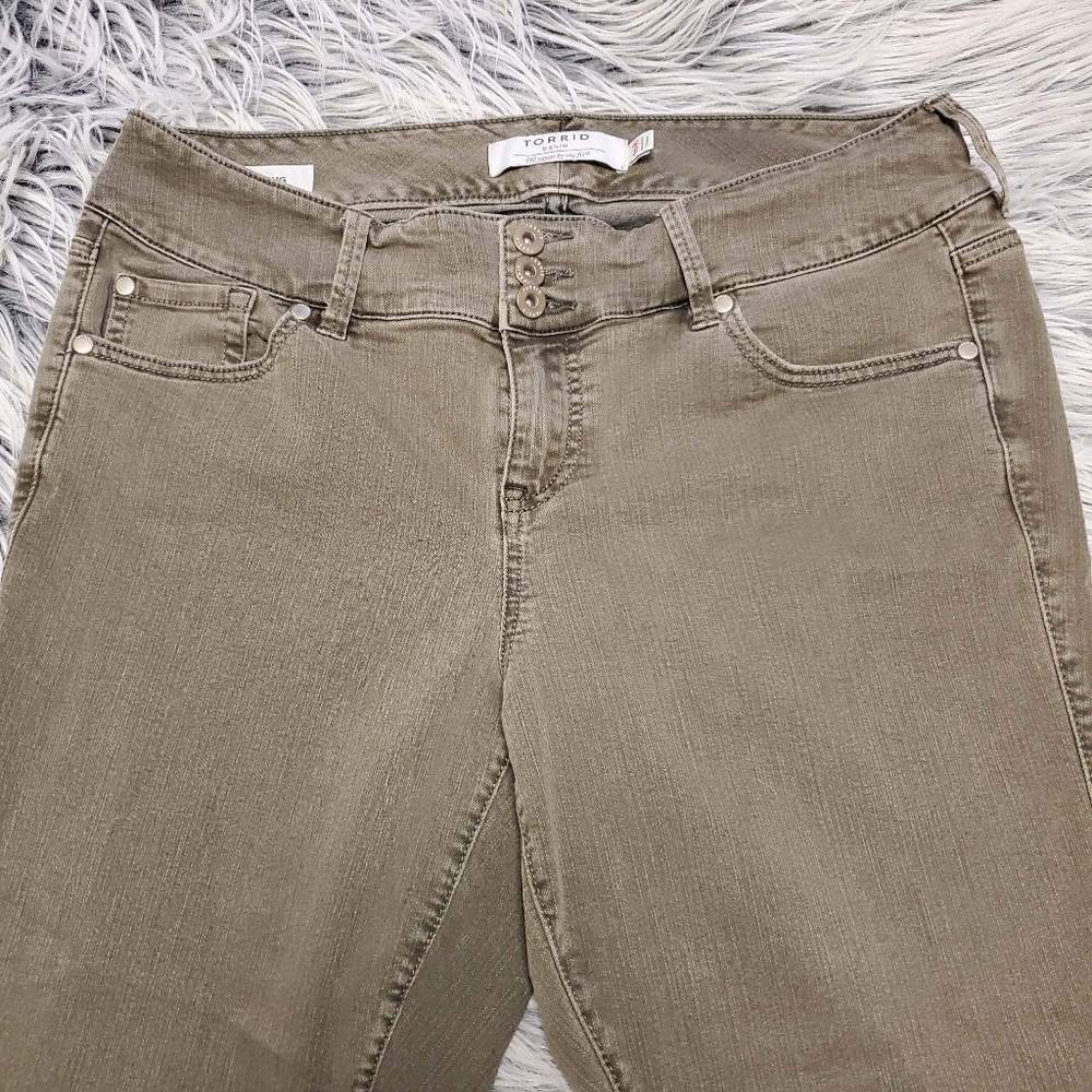 Olive torrid denim jegging